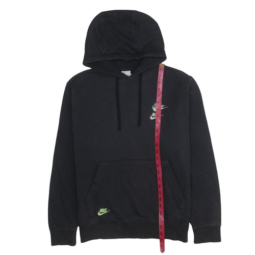 Nike Men's Black Pullover Hoodie Medium Fleece Logo Sweatshirt