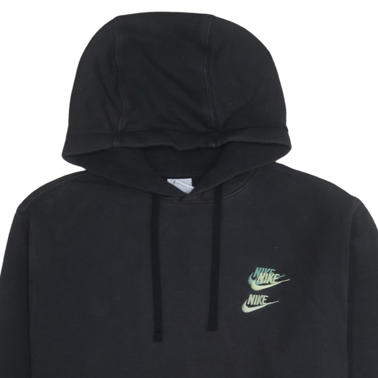 Nike Men's Black Pullover Hoodie Medium Fleece Logo Sweatshirt