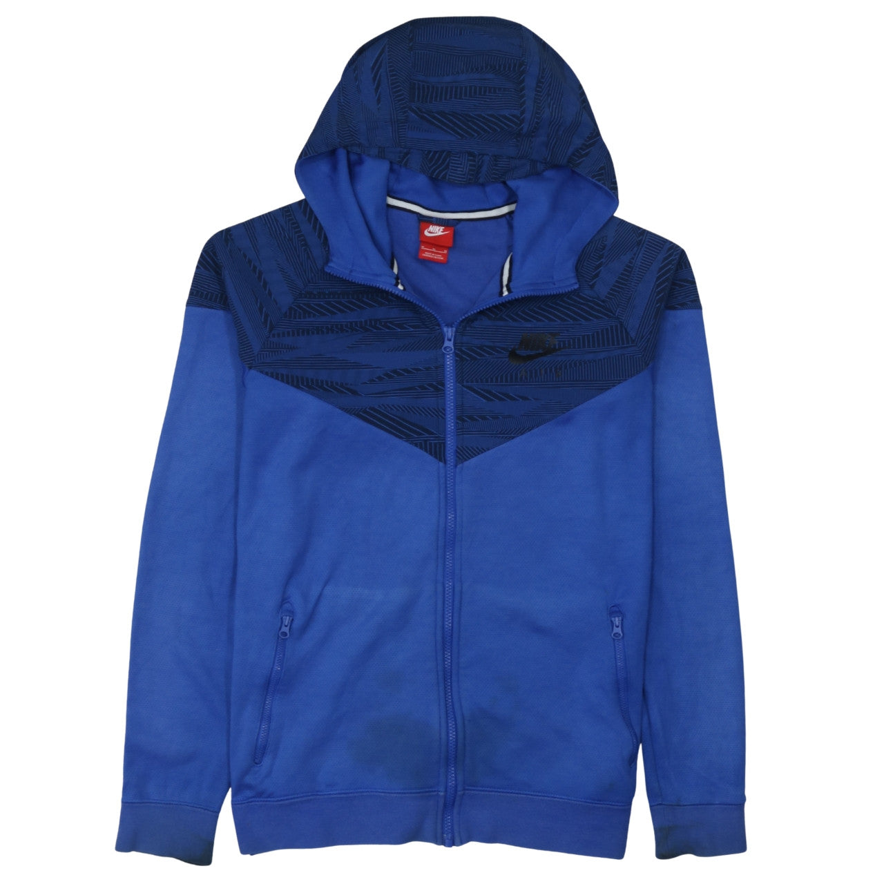 Nike Men's Blue M Full Zip Graphic Hoodie Sweatshirt