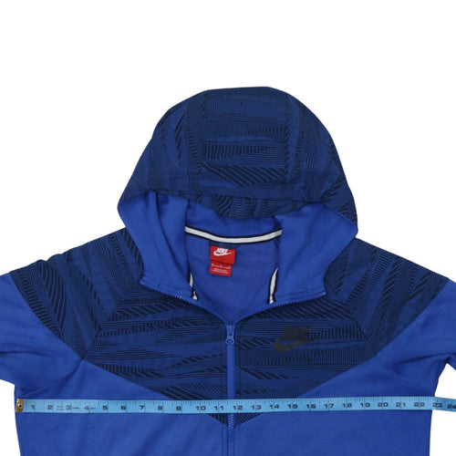Nike Men's Blue M Full Zip Graphic Hoodie Sweatshirt