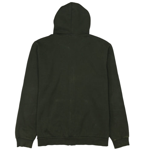 Puma Men’s Green Full Zip Hoodie Size L Fleece Logo Sportswear