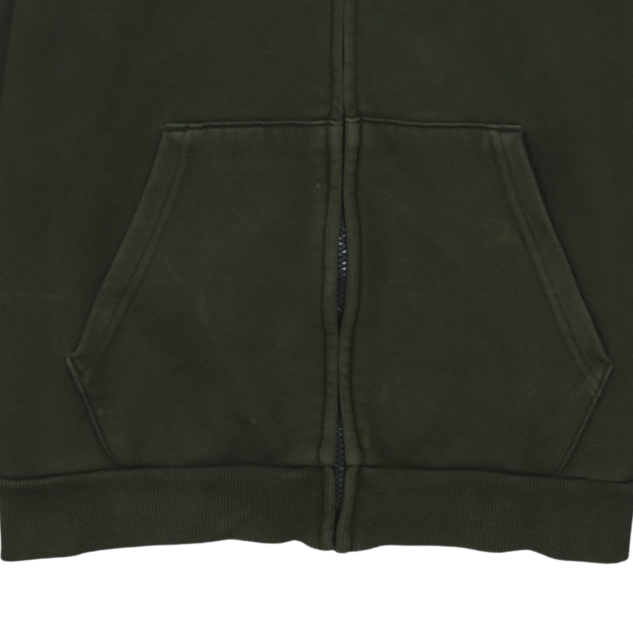 Puma Men’s Green Full Zip Hoodie Size L Fleece Logo Sportswear