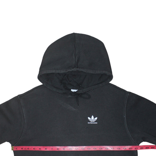Adidas Men's Black XS Pullover Hoodie Skateboarding Logo Sweatshirt