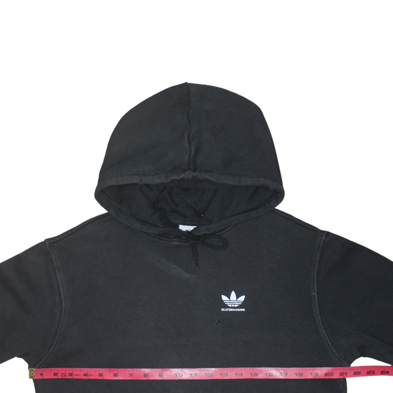 Adidas Men's Black XS Pullover Hoodie Skateboarding Logo Sweatshirt