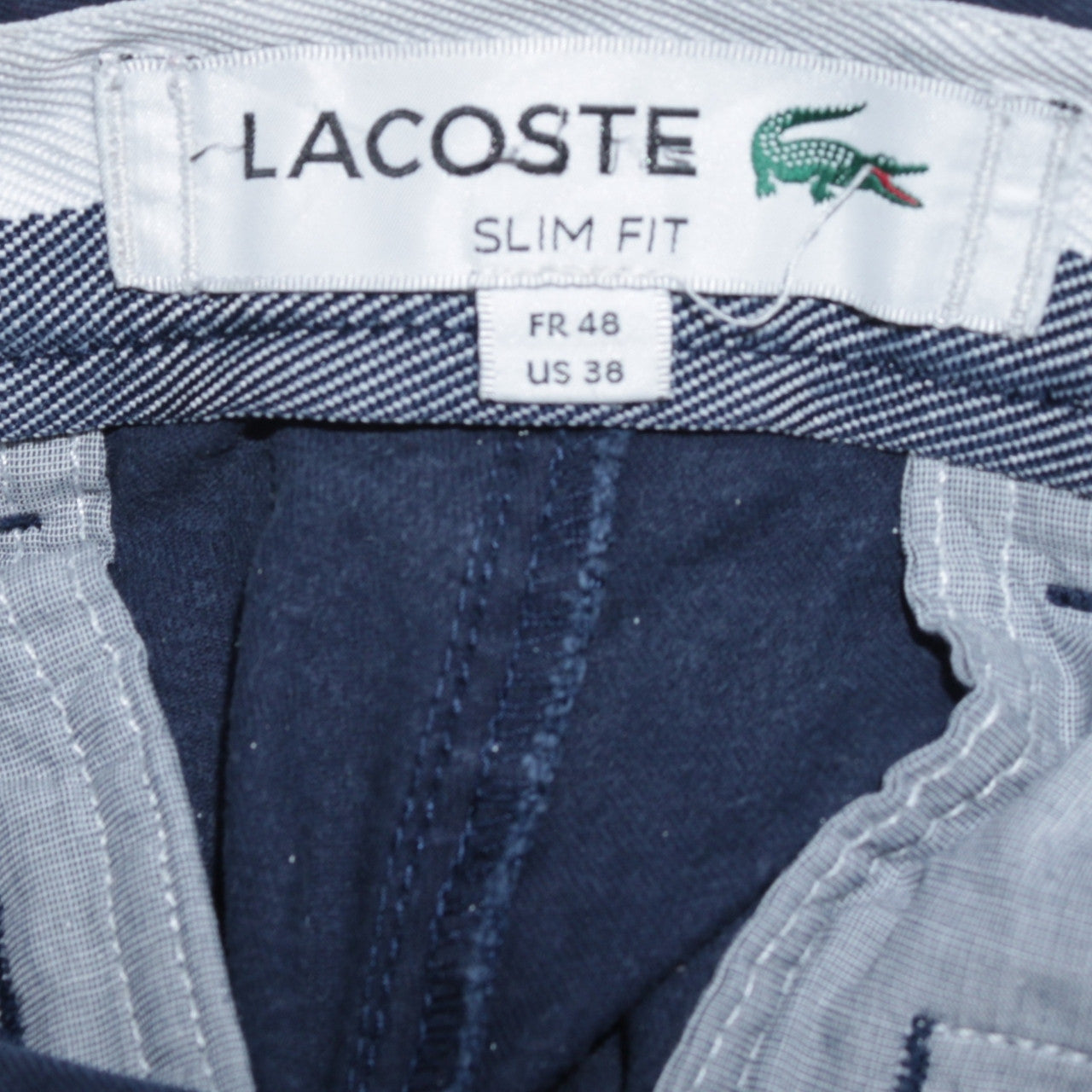 Lacoste Men's Blue Slim Fit Chino Shorts Size 38