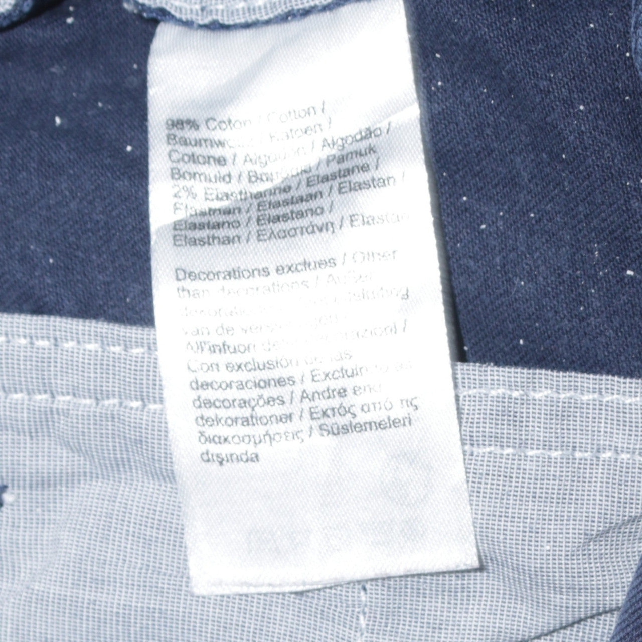 Lacoste Men's Blue Slim Fit Chino Shorts Size 38