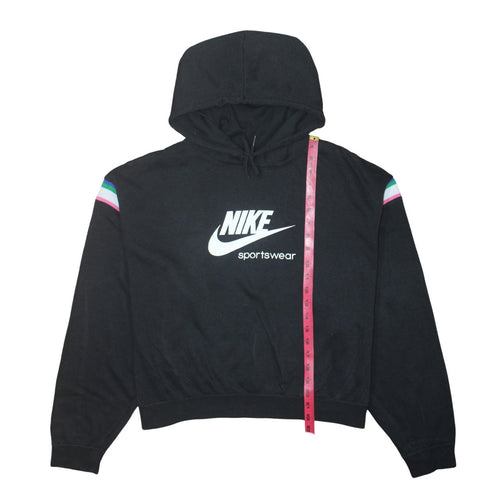 Nike Women Black XL Pullover Hoodie Sportswear Logo Cotton Blend