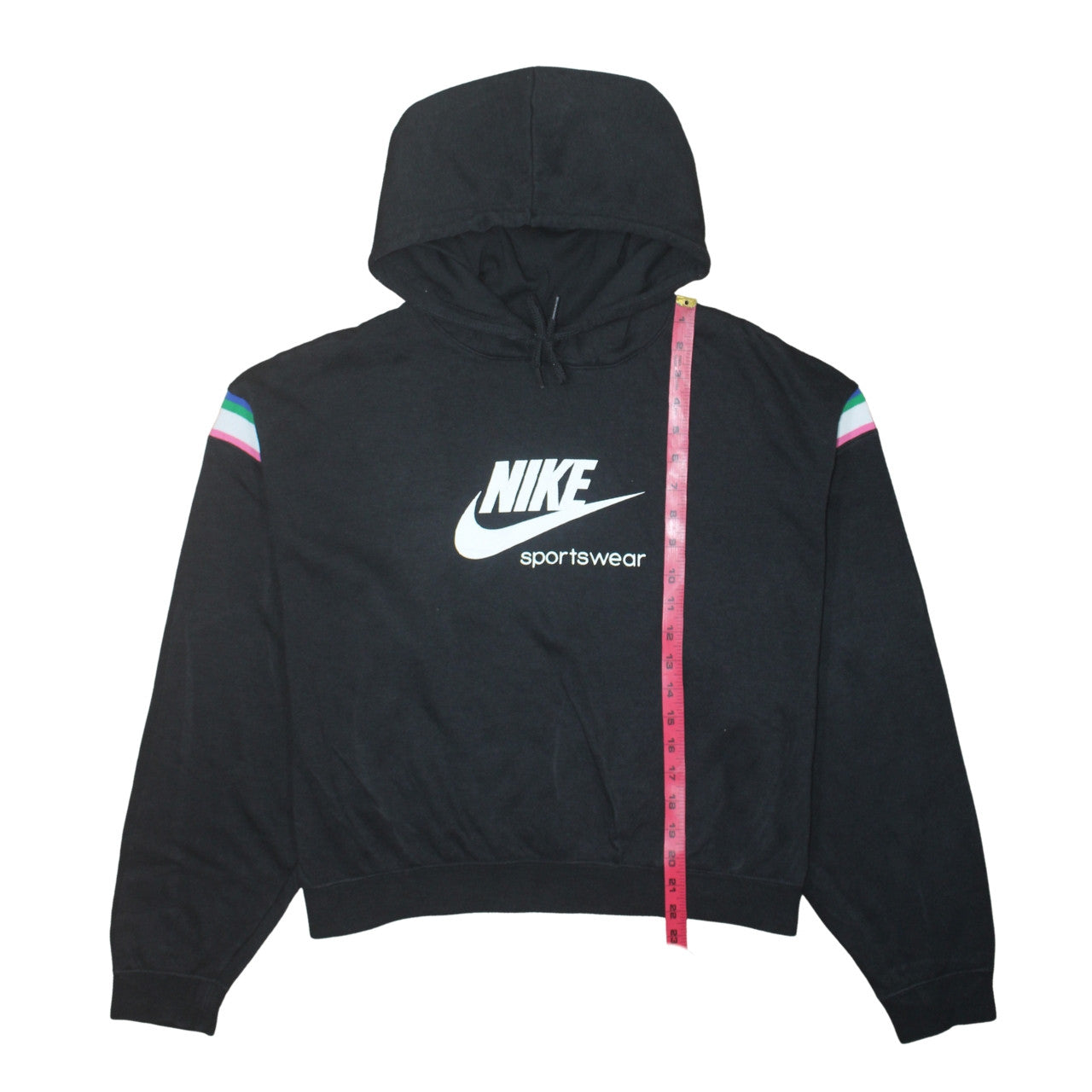 Nike Women Black XL Pullover Hoodie Sportswear Logo Cotton Blend