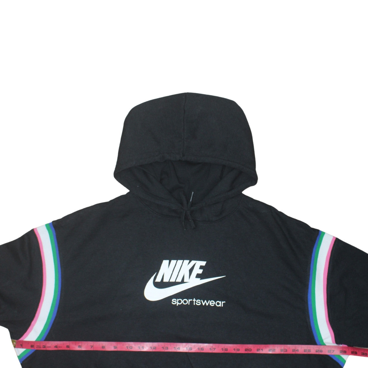 Nike Women Black XL Pullover Hoodie Sportswear Logo Cotton Blend