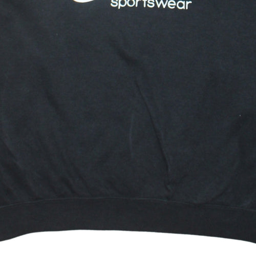 Nike Women Black XL Pullover Hoodie Sportswear Logo Cotton Blend