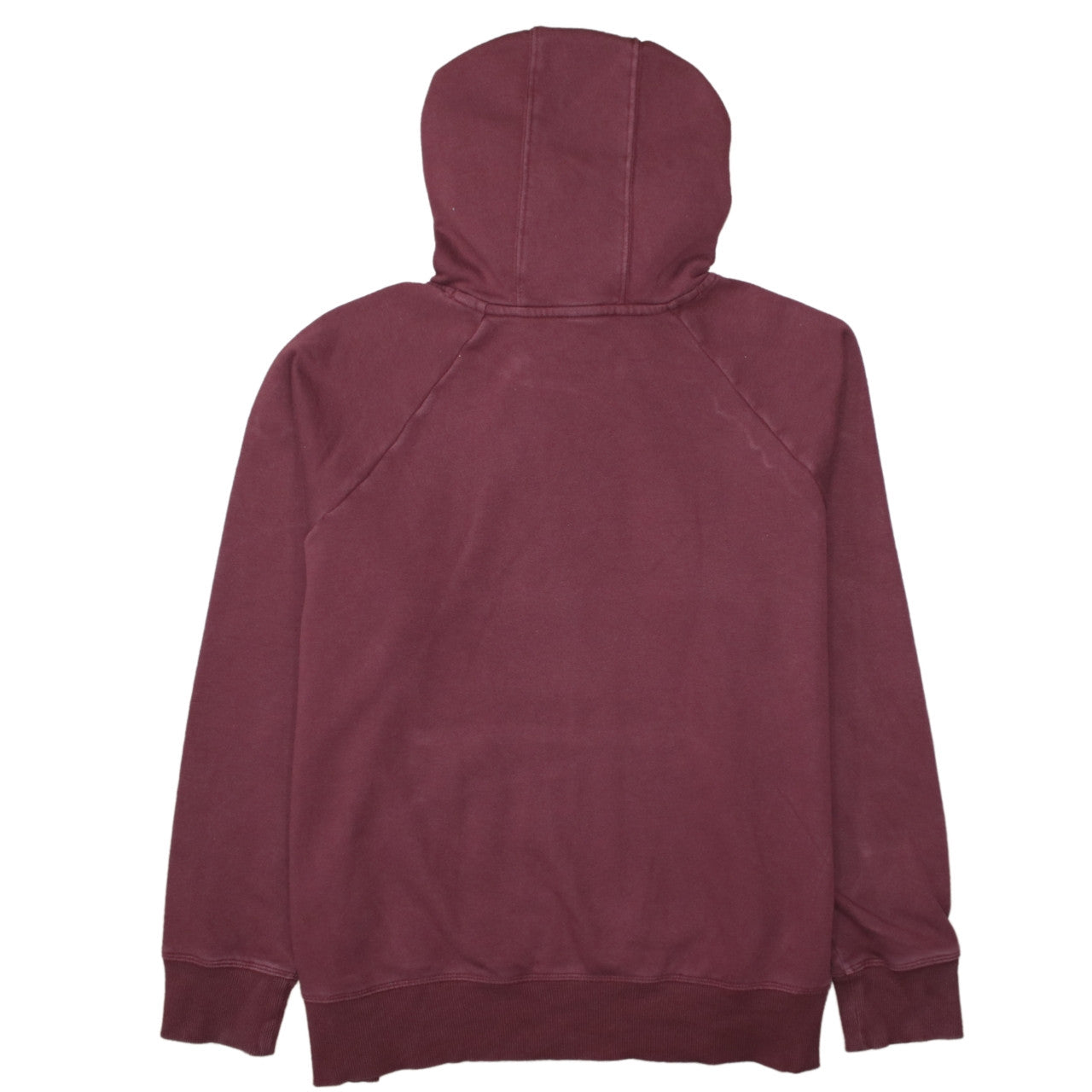 Under Armour Womens Burgundy Pullover Hoodie Size L Loose Fit Cotton Blend
