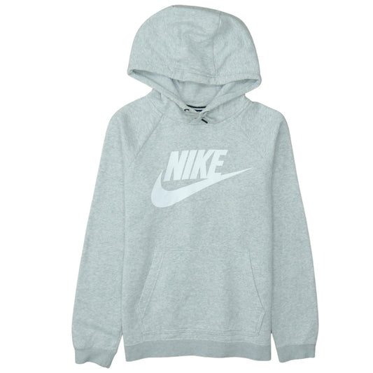 Nike Men's Grey Pullover Hoodie S Regular Fit Logo Fleece