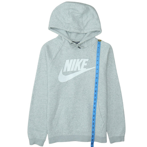Nike Men's Grey Pullover Hoodie S Regular Fit Logo Fleece
