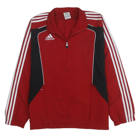 Adidas Men's Red Full Zip Windbreaker Jacket Size S