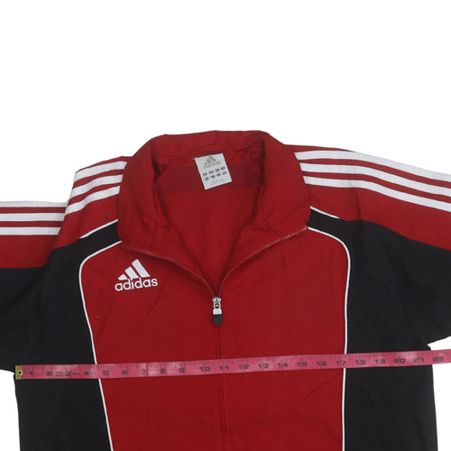 Adidas Men's Red Full Zip Windbreaker Jacket Size S