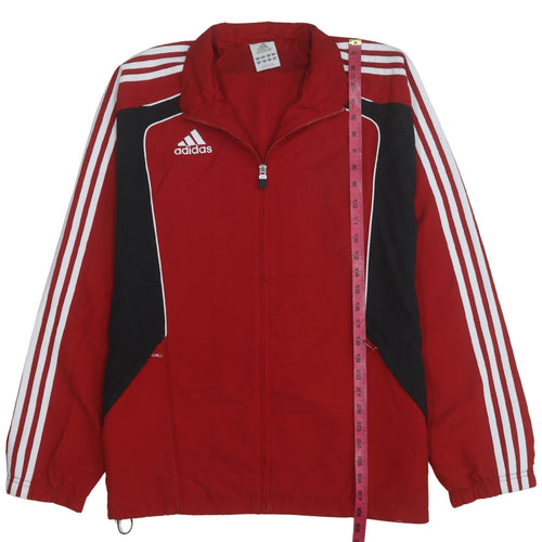Adidas Men's Red Full Zip Windbreaker Jacket Size S