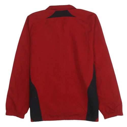 Adidas Men's Red Full Zip Windbreaker Jacket Size S