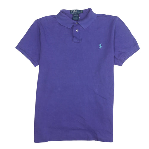 Ralph Lauren Men's Purple Custom Fit Cotton Polo Shirt L