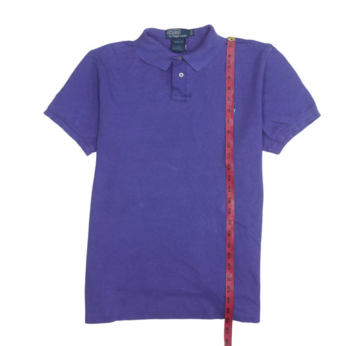Ralph Lauren Men's Purple Custom Fit Cotton Polo Shirt L