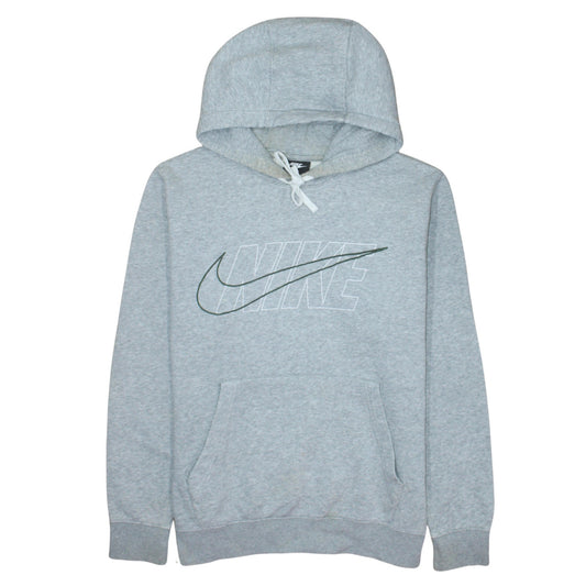 Nike Mens Grey Pullover Hoodie Small Logo Sportswear Fleece