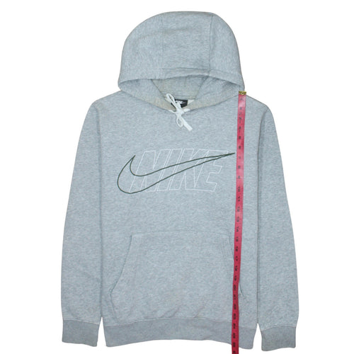 Nike Mens Grey Pullover Hoodie Small Logo Sportswear Fleece
