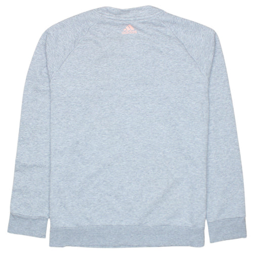 Adidas Womens Grey Logo Sweatshirt XL 20-22 Crew Neck Pullover