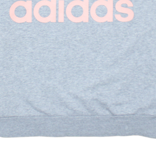Adidas Womens Grey Logo Sweatshirt XL 20-22 Crew Neck Pullover
