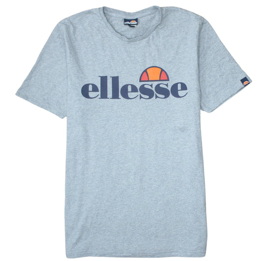 Ellesse Men’s Grey Logo Graphic T-Shirt Size L Short Sleeve Cotton