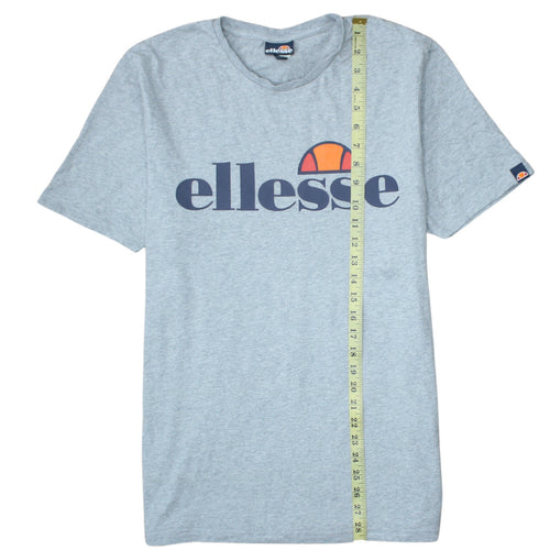 Ellesse Men’s Grey Logo Graphic T-Shirt Size L Short Sleeve Cotton
