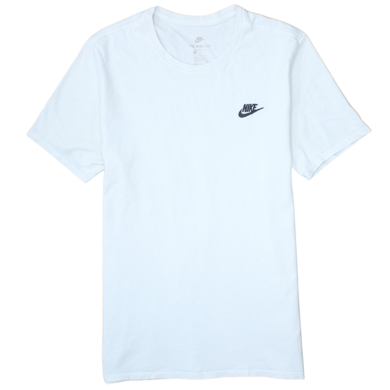 Nike Men's White Crew Neck Short Sleeve Cotton T-Shirt Size M