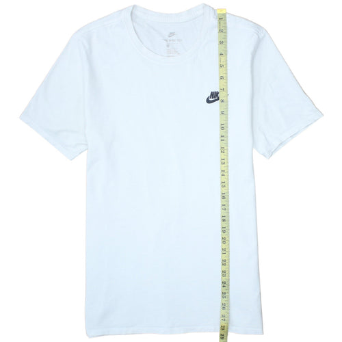 Nike Men's White Crew Neck Short Sleeve Cotton T-Shirt Size M