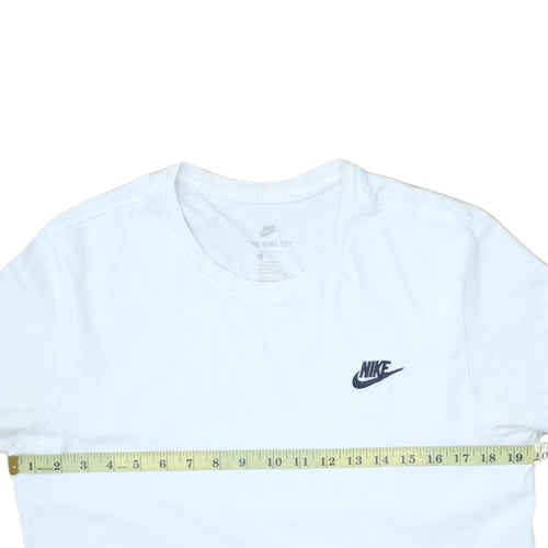 Nike Men's White Crew Neck Short Sleeve Cotton T-Shirt Size M