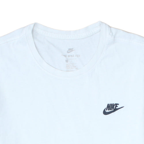 Nike Men's White Crew Neck Short Sleeve Cotton T-Shirt Size M