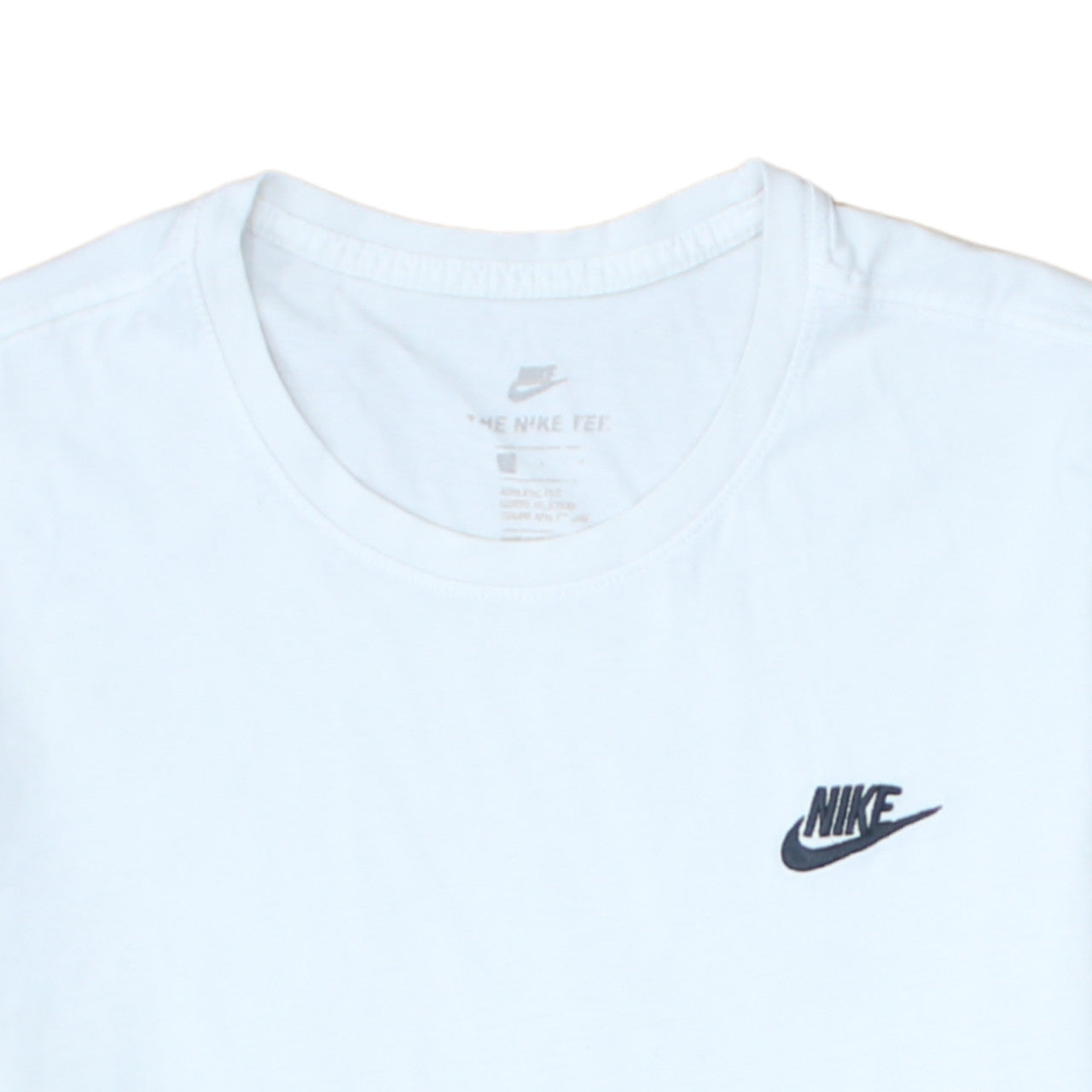 Nike Men's White Crew Neck Short Sleeve Cotton T-Shirt Size M