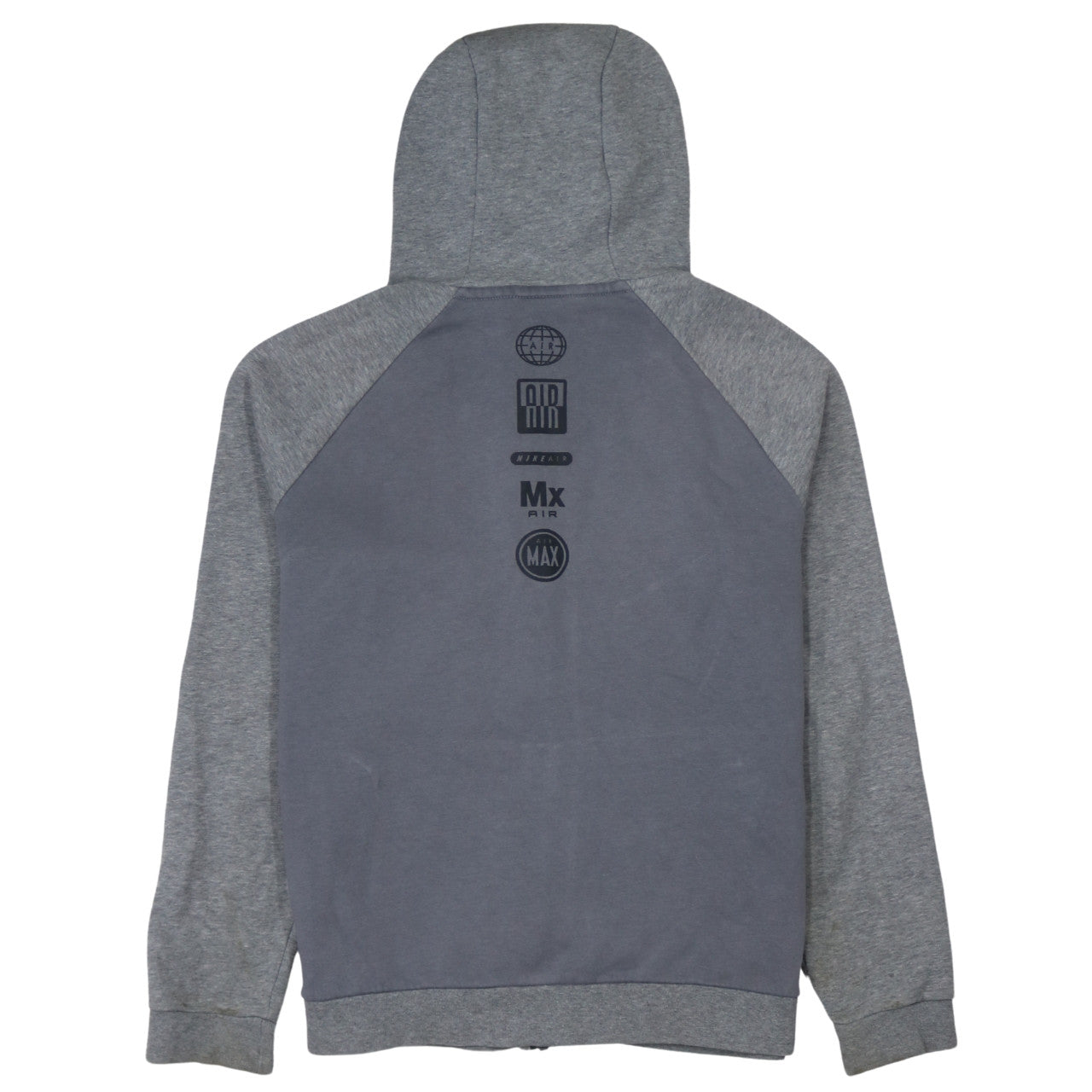 Nike Boys Grey Full Zip Hoodie Sweatshirt 13-15 Years Gym Air Logo