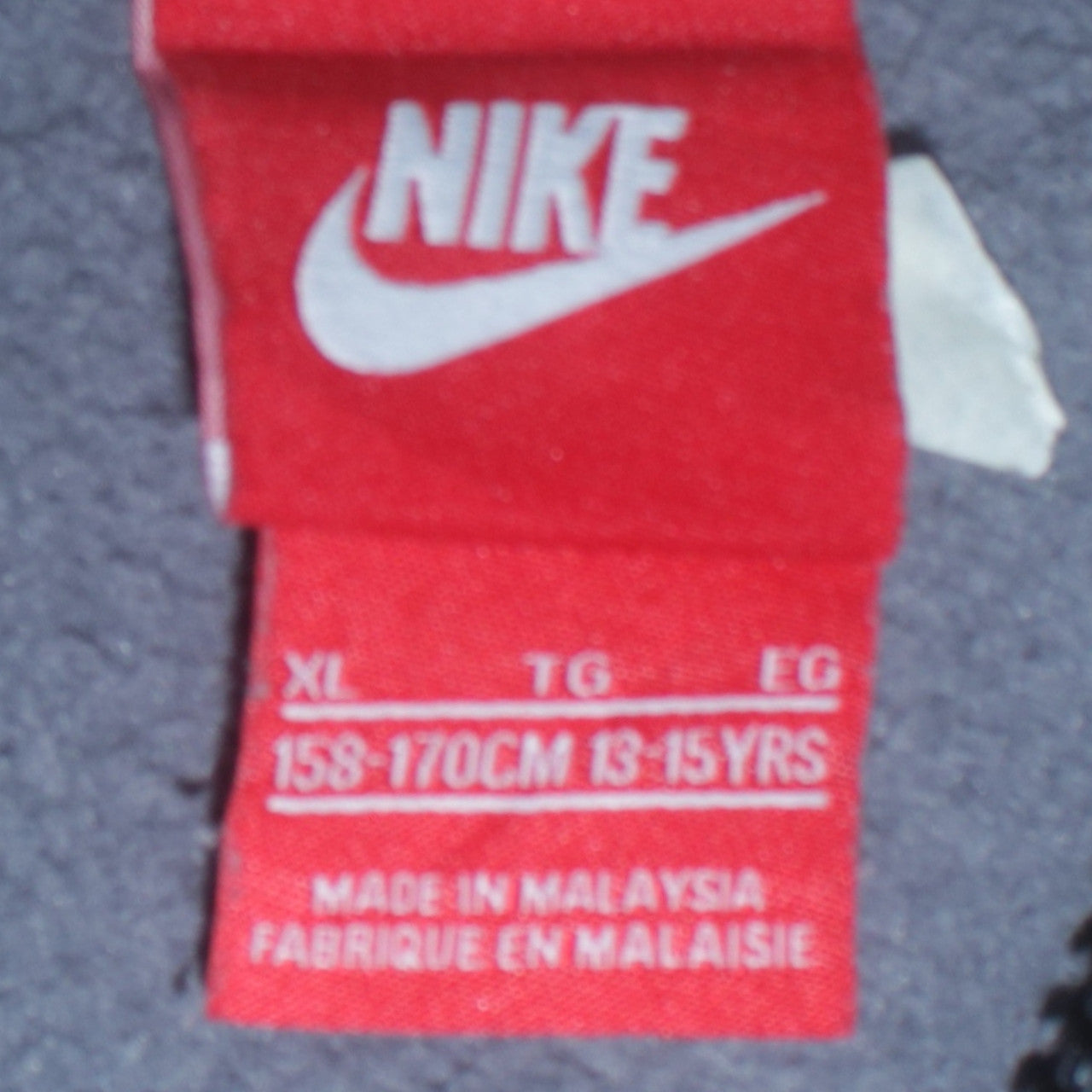 Nike Boys Grey Full Zip Hoodie Sweatshirt 13-15 Years Gym Air Logo