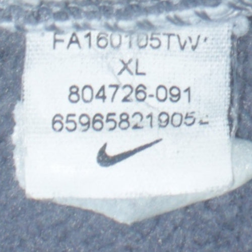 Nike Boys Grey Full Zip Hoodie Sweatshirt 13-15 Years Gym Air Logo