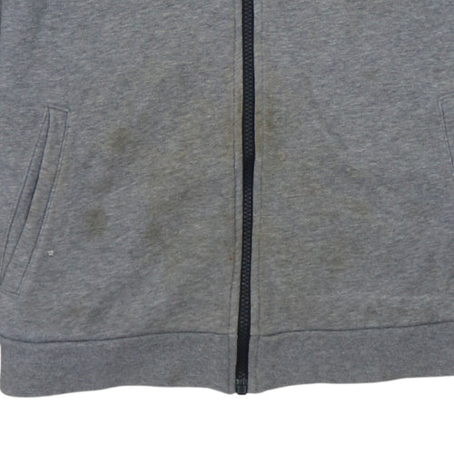 Nike Boys Grey Full Zip Hoodie Sweatshirt 13-15 Years Gym Air Logo