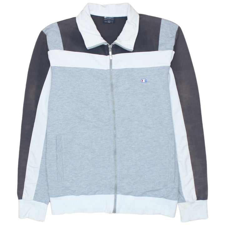 Champion Men's Grey Colourblock Track Jacket Size L Full Zip