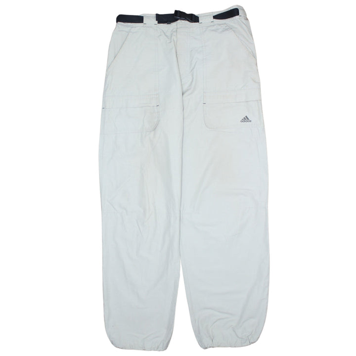 Adidas Men's Beige Cargo Trousers M 34in Regular Polyamide