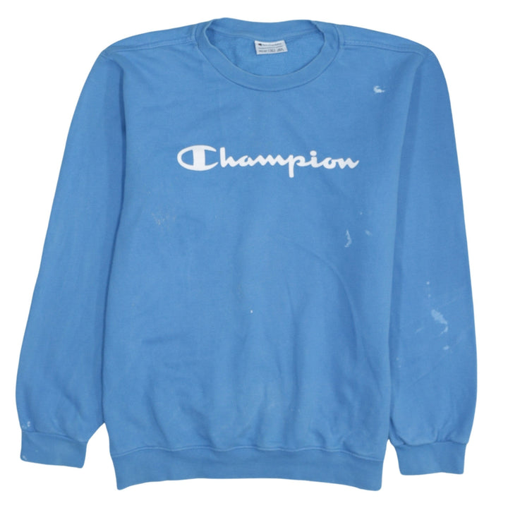 Champion Boys Blue XL 13-14 Years Pullover Sweatshirt Crew Neck Fleece