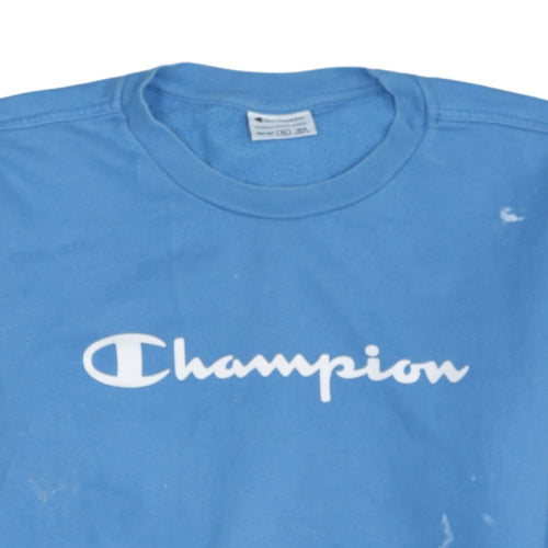 Champion Boys Blue XL 13-14 Years Pullover Sweatshirt Crew Neck Fleece