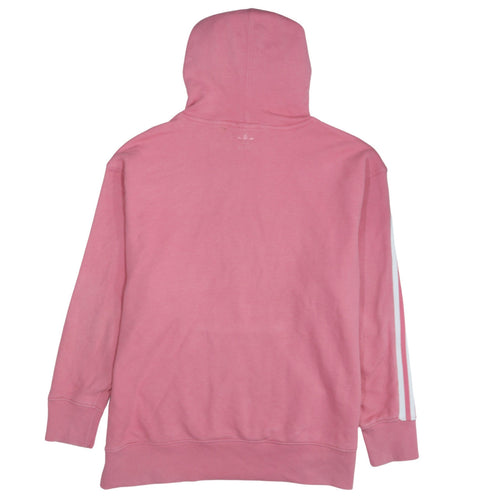 Adidas Womens Pink Pullover Hoodie Size 10 Cotton Blend Casual