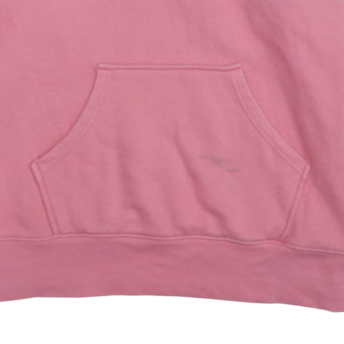 Adidas Womens Pink Pullover Hoodie Size 10 Cotton Blend Casual