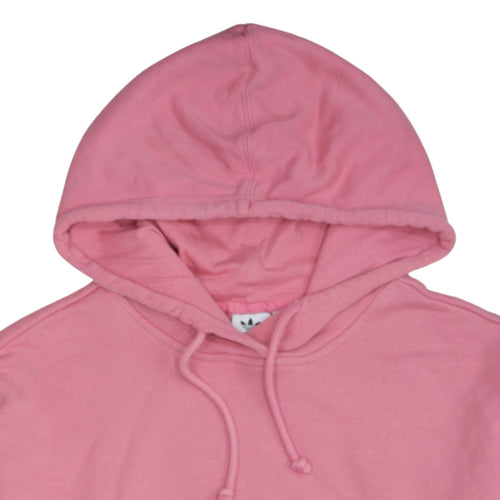 Adidas Womens Pink Pullover Hoodie Size 10 Cotton Blend Casual