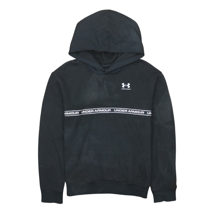 Under Armour Boys Black L Pullover Fleece Hoodie ColdGear Sportswear