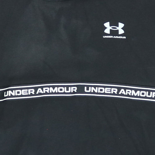 Under Armour Boys Black L Pullover Fleece Hoodie ColdGear Sportswear