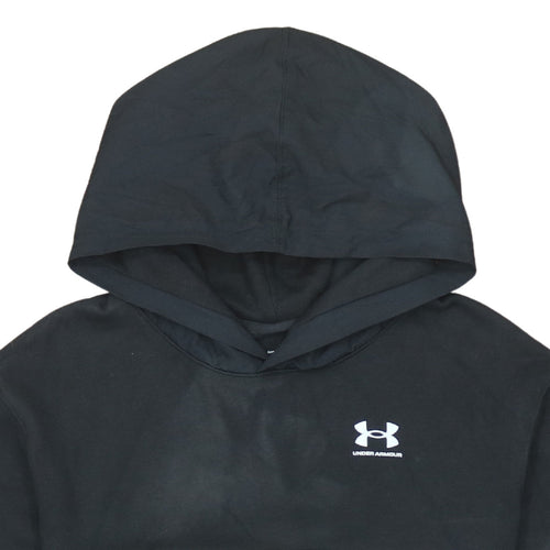Under Armour Boys Black L Pullover Fleece Hoodie ColdGear Sportswear