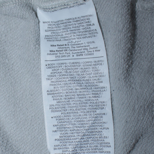 Nike Men's Grey Full Zip Hoodie Small Lightweight Sportswear