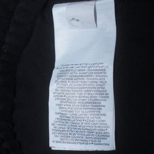 Adidas Women Black Crew Neck Sweatshirt XS Cotton Logo Long Sleeve